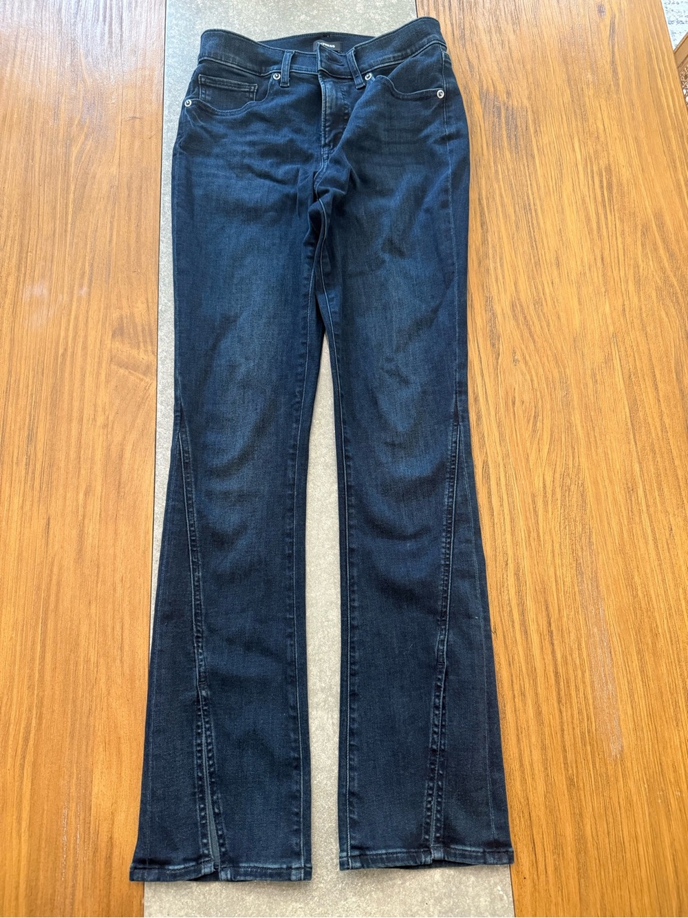 Express Dark Indigo Flare Jeans